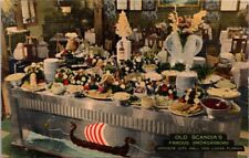 Opa Locka FL Florida Restaurant Old Scandia Smorgasbord Vintage Postcard picture