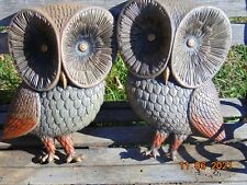 Pair (2) Burwood Mid-Century Wall Art Owl numbers 4533 and 4534 Vintage   picture