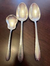 3 Gorham Invitation Silverplate Flatware Serving Spoons Berry Spoon picture