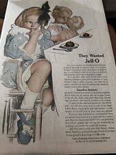 1919 Original Jell-O Ad. Rose O'Neill Art.  Protection On Backing Sealed picture