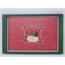 Vintage Folk Art Wood Tray Canadian Goose Special Gifts Crowning Touch XGF 5704 picture
