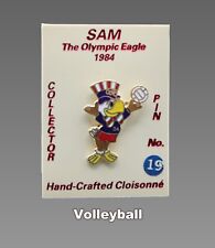1984 Los Angeles Olympics Sam The Eagle Volleyball Collector Pin picture