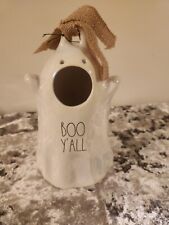 New Rae Dunn by Magenta BOO Y'ALL luster ghost Halloween Birdhouse DECOR FALL  picture