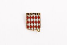 Vintage Monaco Coat of Arms Shield Badge Travel Souvenir Pin picture