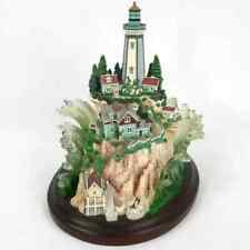Lenox Lighthouse Collection Island Model 2000 Wooden Base Waves Seals RETIRED Co picture