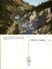 Feather River Canyon California CA aerial view mountains chrome unused postcard picture