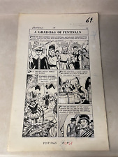 WORLD AROUND US #17 original art 1960 GUY FAWKES  TITLE  DOLLS BURNED PARLIAMENT picture