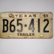 Vintage 1969 Texas Trailer License Plate B65-412 picture