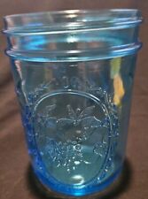 Ball Wide Mouth Blue Canning Jar Fruit Embossed Made In USA picture