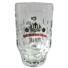 Vintage Dortmunder Union Bier Dimpled German Beer Glass Stein Mug Breweriana picture