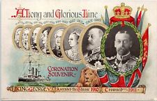 Coronation Souvenir of King George V - Long and Glorious Line - 1911 Postcard picture