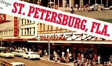 1959 Greetings From St Petersburg, FL. 1950's Cars On Central Avenue Walgreens picture