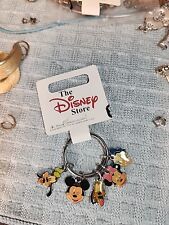 Vintage Collection of Walt Disney Enameled Charms on Key Ring  picture
