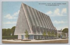 Masonic Temple of the Masonic Homes Elizabethtown Pa Linen Postcard No 5052 picture