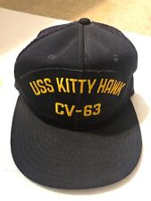 Vintage Navy Hat USS Kitty Hawk CV-63 Good picture