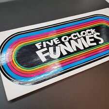 Vtg KLOS Five O-Clock Funnies 90's Original Promo Bumper Sticker Los Angeles, CA picture