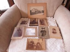 Lot of 9 Antique 1800s 1900s Cabinet Card Photos Men Women Kids Midwest picture