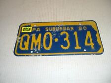 Pennsylvania 1960 Suburban License Plate QMO 314 picture