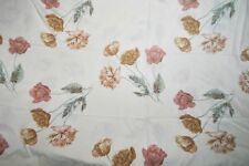 Vintage J P Stevens Utica No Iron Flat Twin Sheet Percale Cream Floral UNUSED picture