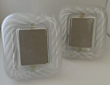 Vintage Mikasa Frosted Glass Picture Frames Set of 2 picture