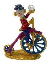 HTF Spoontiques Pewter Gold Clown High Wheeler Penny Farthing Bike Mini Figure picture