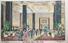 The Waldorf Astoria Hotel Lobby Vintage Postcard New York NY City NYC picture