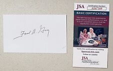 Fred Gray Signed Autographed 3x5 Card JSA Cert Civil Rights Activist Attorney picture