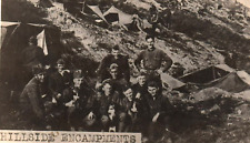 WWI World War Great War RPPC Postcard Soldiers Hillside Encampment picture
