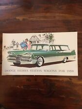Vintage Automobile Brochure 1959 Dodge Sierra 8 x 12 Look at the Kid Back Seat picture