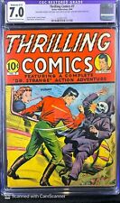Thrilling Comics #7 CGC App 7.0 F/VF GORGEOUS Eye Appeal VERY RARE ICONIC COVER picture