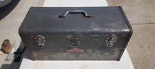 '40s/'50s Vintage Craftsman Oval-logo 6512 toolbox with tray.  Made in USA. picture