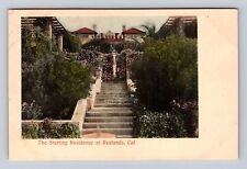 Redlands CA-California, Sterling Residence, Antique, Vintage Souvenir Postcard picture