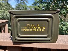 WW2 US Army Military Field Gear Ammo .30 Ammunition Chest Box Can M1A1 picture