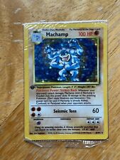 Pokemon Base 1st Edition Machamp Holo 1999 8/102 New Sealed in Plastic picture