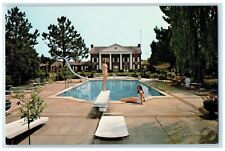 c1950's The Pool Rear View Of Quality Inn Perry Tourists Perry Georgia Postcard picture