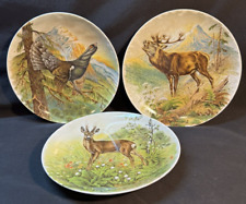 AK Kaiser Germany Porcelain Wildlife Animal Plates Set of 3 picture