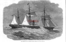 Peninsular & Oriental Steam Company's new Ship 'POONAH' Antique 1862 Print 160/D picture