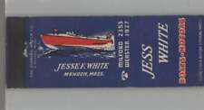 Matchbook Cover - Jesse F. White Boats & Motors Mendon, MA picture