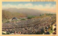 Postcard-Entrance to Hollywood Bowl, Hollywood, California Linen  1209 picture