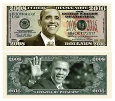 ✅ Pack of 10 President Barack Obama Farewell Collectible Novelty Dollar Bills ✅ picture