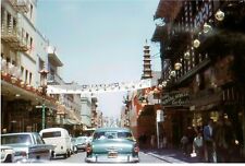 Vintage 1965 Photo Slide of Chinatown Cars San Francisco Royal House Art Store picture