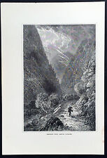 1872 Pic America Antique Print Sinking Run Tyrone, Blair County Pennsylvania picture
