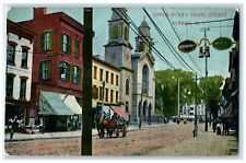 c1910's Upper North Pearl Street Business District Albany New York NY Postcard picture