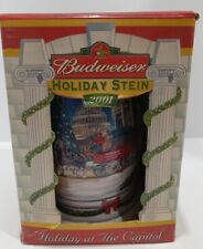 2001 Budweiser Holiday Stein MUG Holiday At The Capitol New In Box picture