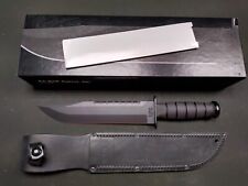 KA-BAR #2211 BIG BROTHER LARGE BLACK STRAIGHT EDGE FIGHTING UTILITY KNIFE picture