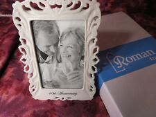 40th Wedding ANNIVERSARY Ceramic (6 x 4) FRAME #10195 by Roman - NIB picture