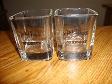JACK DANIEL'S    SQUARE LOWBALL GLASSES    1980'S  NEW CONDITION picture