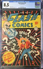 Flash Comics #30 CGC VF+ 8.5 White Pages DC Comics 1942 picture