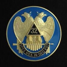 Masonic 32nd Degree Car Auto Emblem (Light Blue) SRA-1 picture