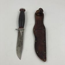 VINTAGE SCHRADE-WALDEN NY USA H15 FIXED BLADE KNIFE W/ ORIGINAL SHEATH picture